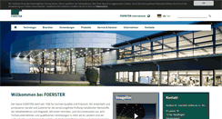 Desktop Screenshot of foerstergroup.de