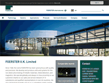 Tablet Screenshot of foerstergroup.co.uk